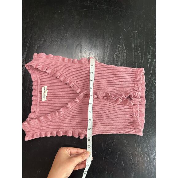 Aeropostale Size Small- Dusty Rose Pink- Sweater Crop Ribbed Tank- romantic top - Picture 6 of 8
